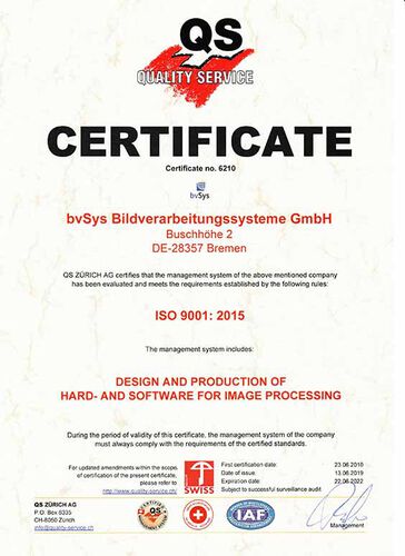 QM - ISO 9001 certificate